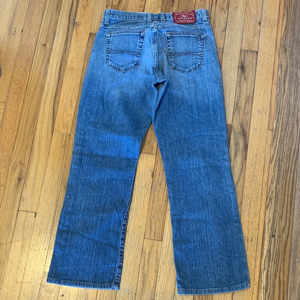 Lucky Brand Boho Dungarees Classic Fit Blue Denim Boyfriend Jeans 28 Reg